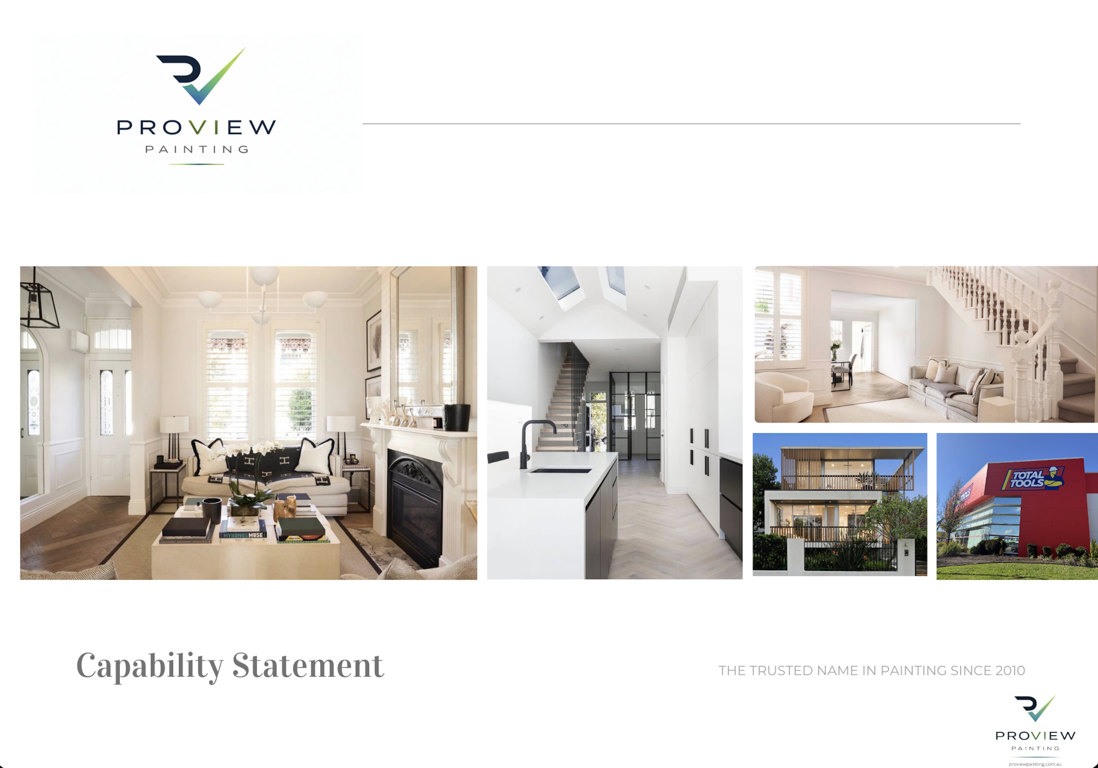 Proview Painting Capability Statement cover